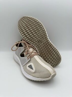 Women's Adidas Run Lux Clima Off White Ash Pearl Athletic Running Shoes Sz 10.5